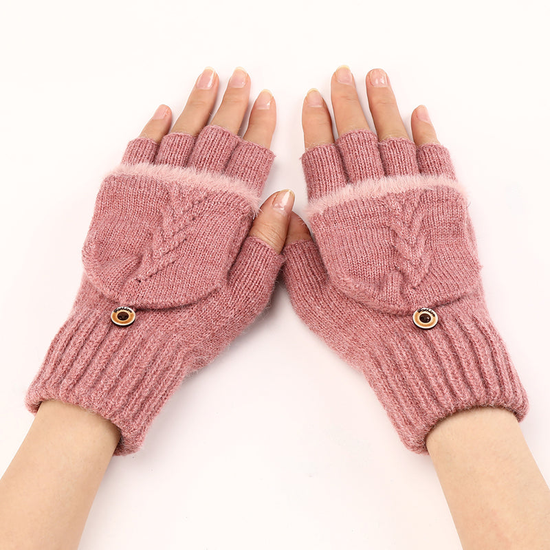 GloveGleam - Guantes Sin Dedos De Punto