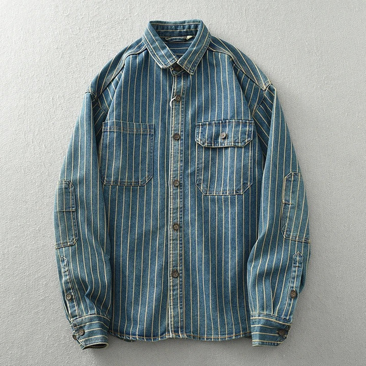 Ralf – Chaqueta De Mezclilla Ralf Con Rayas Verticales
