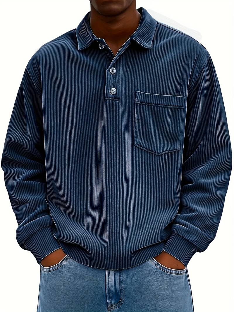 Hawkins - Camisa De Manga Larga Con Cuello Vuelto de Pana