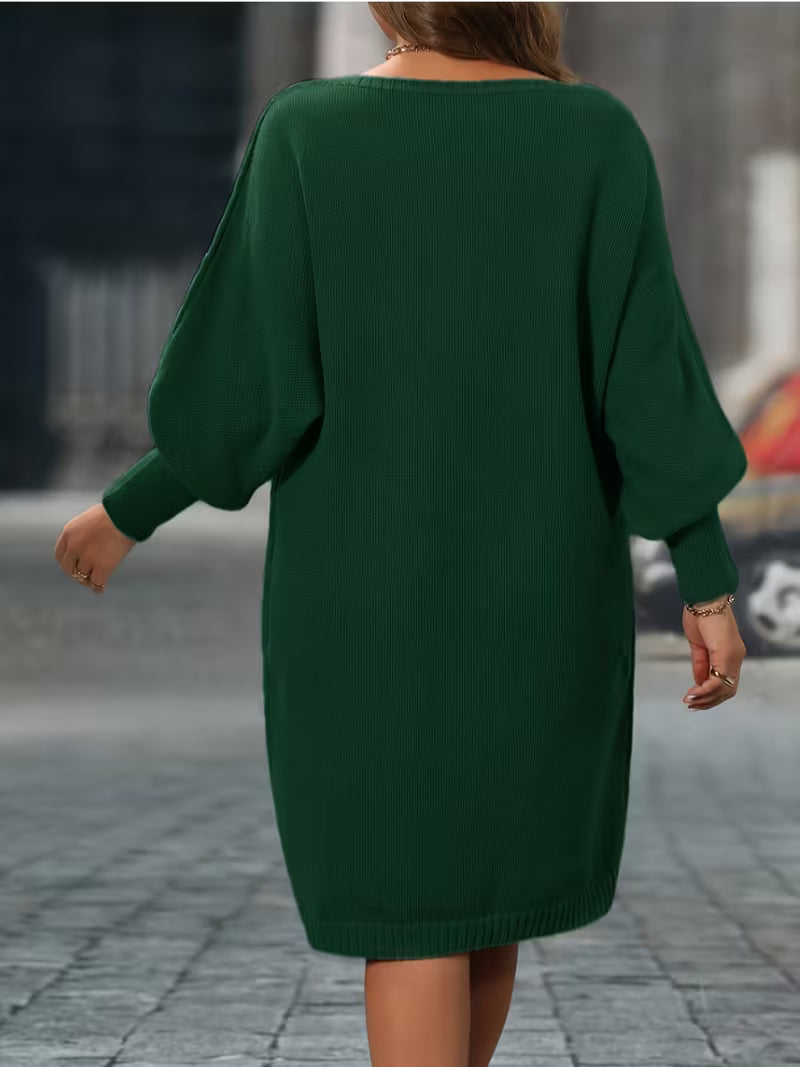 Enkeleida - Vestido De Invierno Con Estampado Geométrico En Forma De Rombo