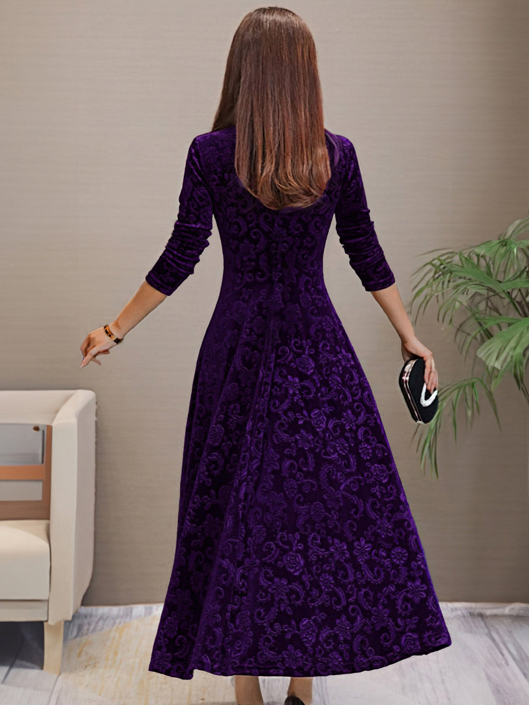Eluned - Elegante Vestido De Fiesta De Terciopelo