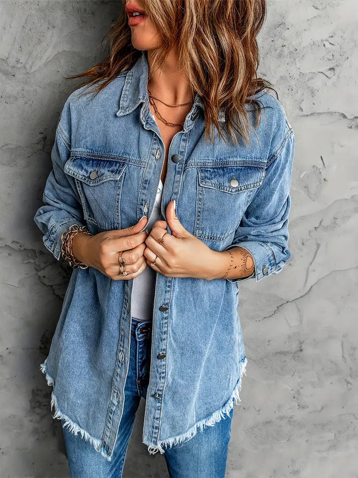 Malika - Chaqueta Vaquera De Manga Larga