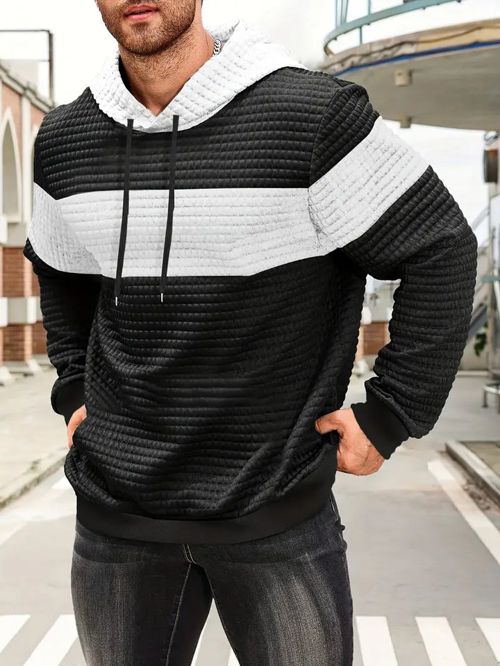 Arvid - Sudadera Con Capucha Texturizada y Bloques De Color
