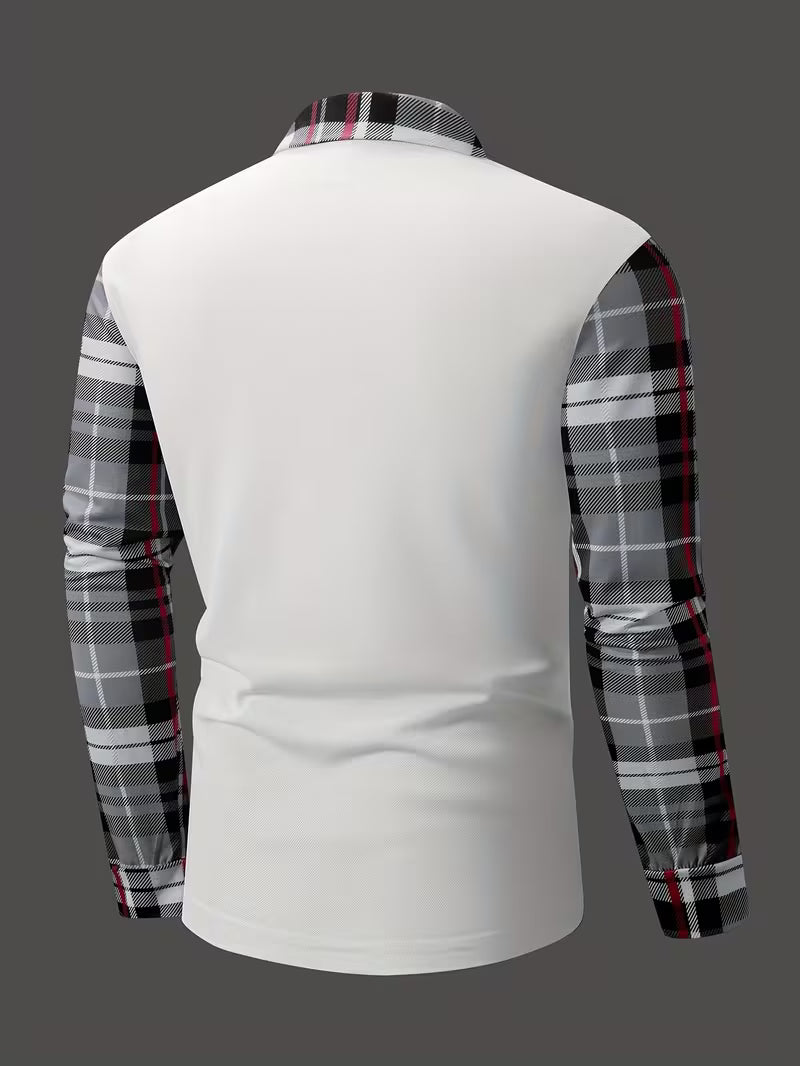 Yiannis - Camisa de manga Larga con Parche en el Pecho