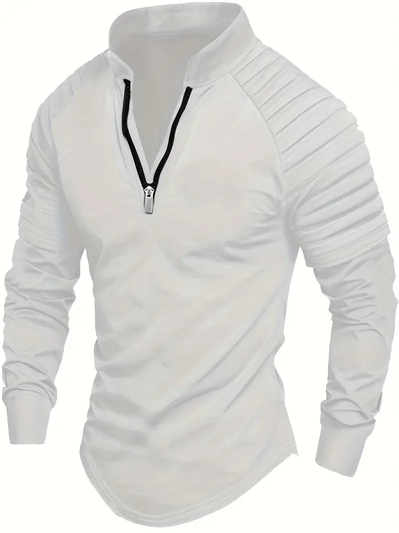 Linwood  - Manga Larga Polo Camisa Con Cremallera