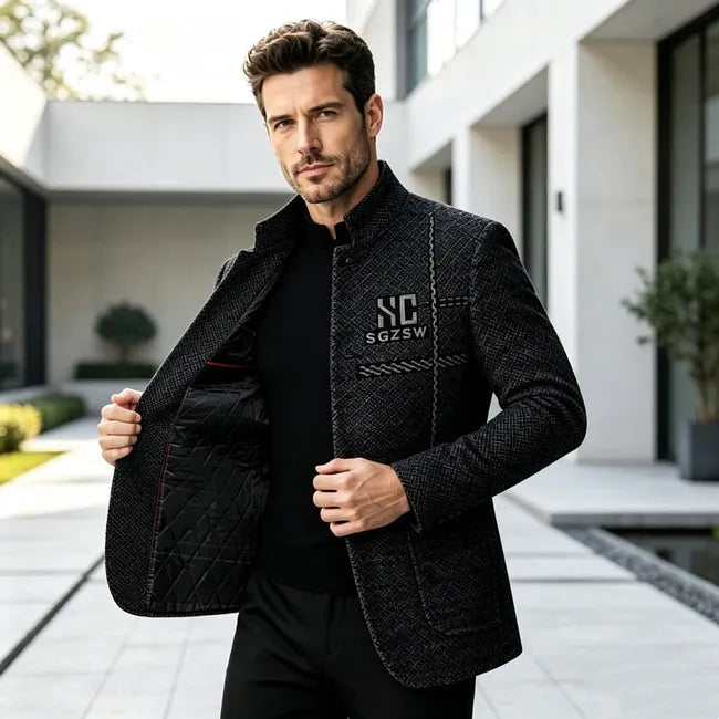 Jallen - Chaqueta De Punto Con Textura Y Bolsillos