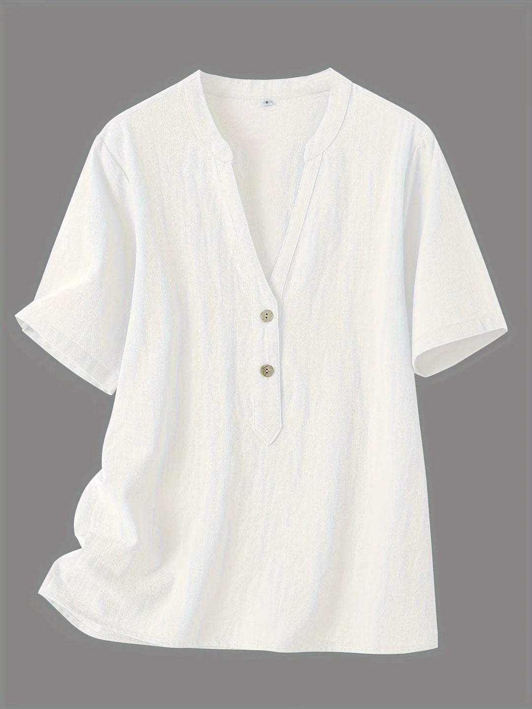 Nerida - Blusa Moderna Con Cuello En V y Manga Corta