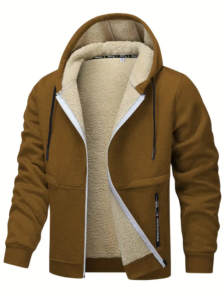 Helge - Sudadera Con Capucha y Cremallera De Manga Larga Informal