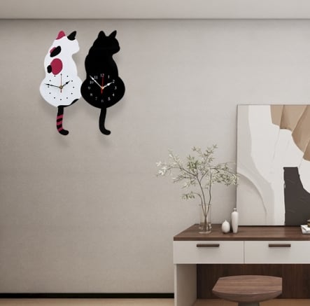 TailSpin - Reloj De Pared Cola Meneada De Gato