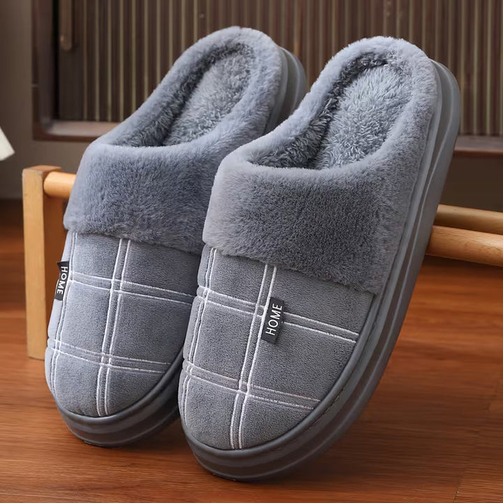Bugra - Zapatillas De Felpa Con Estampado a Cuadros