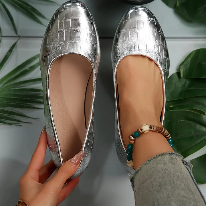 Zatia - Zapatos De Cuña De Cuero Transpirables