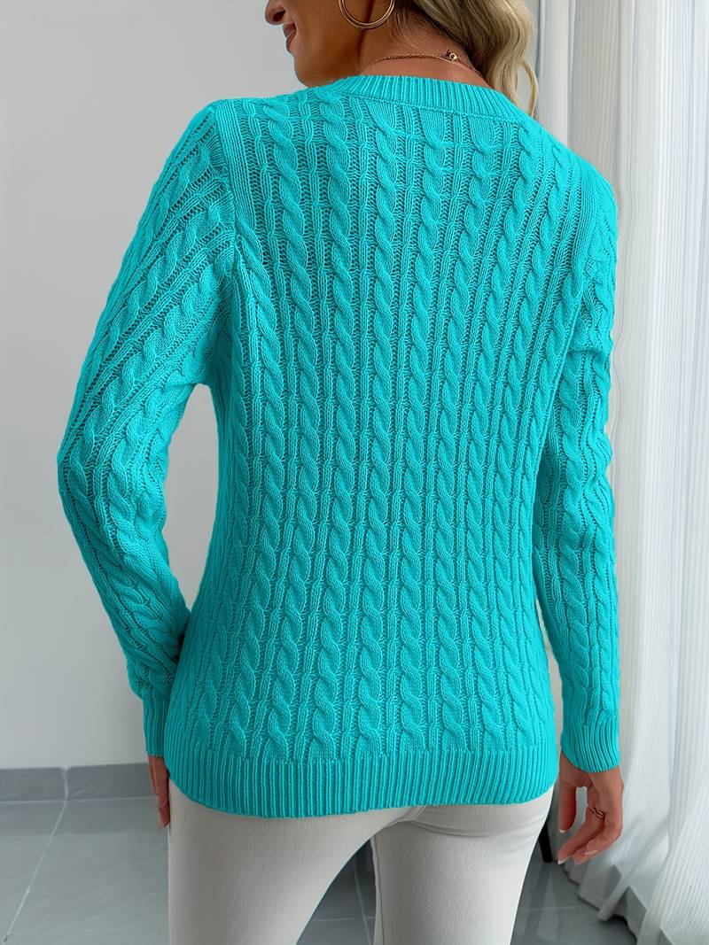 Zivah - Elegante Jersey Acanalado Con Cuello en V