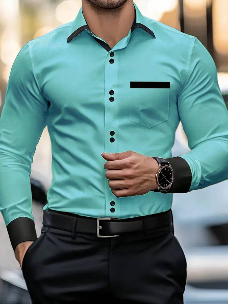Shoval - Elegante Camisa De Manga Larga Con Botones