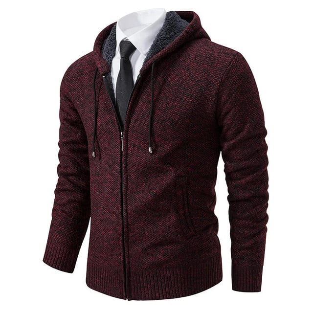 Thorsten - Chaqueta De PuntoDe Color Liso New Jersey