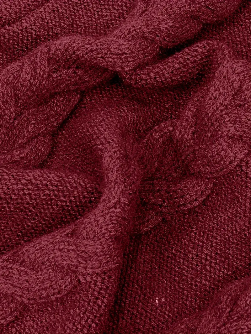 Narda - Cable Grueso De Punto Cuello Alto Vestido