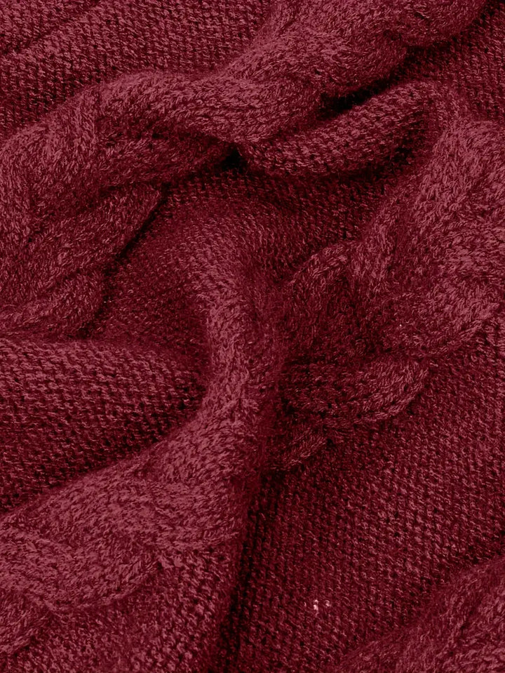 Narda - Cable Grueso De Punto Cuello Alto Vestido