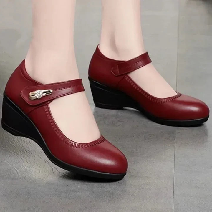 Aikaterina - Zapatos Con Puntera Redonda y Correa Con Hebilla