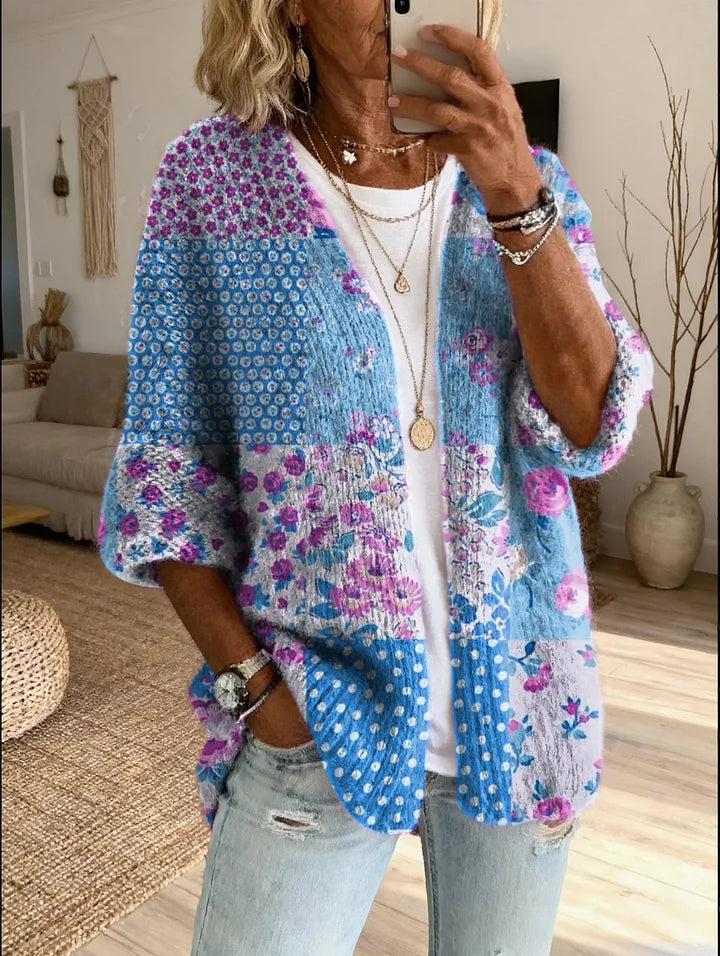 Stevena - Elegante Patrón Floral Suéter