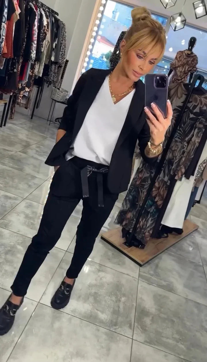 Jocelyne - Elegante Conjunto De Blázer Pantalones