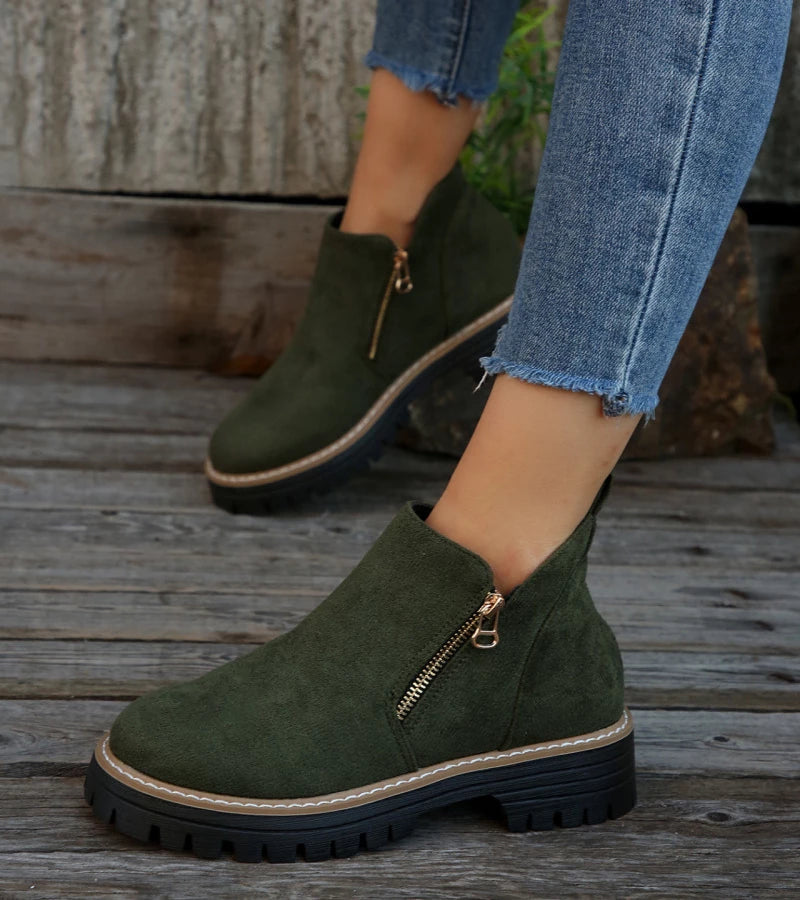 Miladie - Bota Ortopédica Con Cremallera Lateral