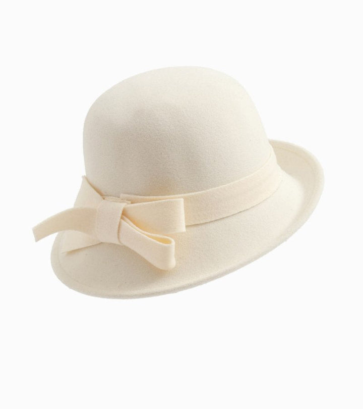 Klaver - Sombrero Vintage De Fieltro Con Lazo Lateral
