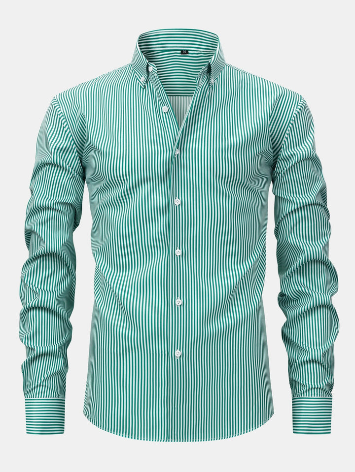 Corey - Camisa De Manga Larga a Rayas Con Botones