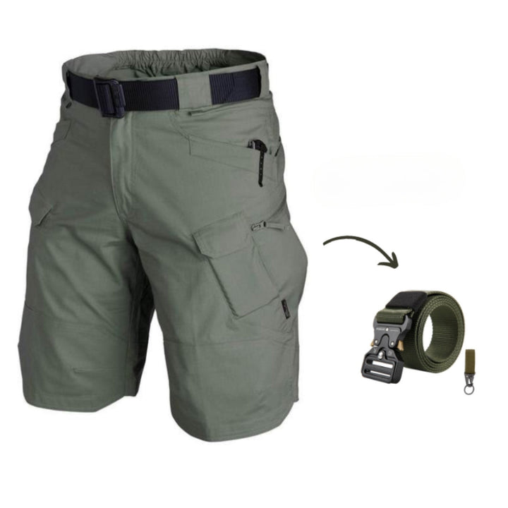 Kazuya - Cargo Pantalones Cortos Con 7 Bolsillos + Cinturón Gratis
