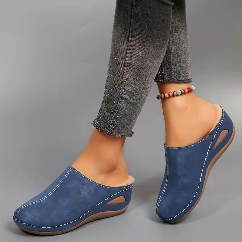 Lirona - Mocasines Cómodos Sin Cordones Con Forro Polar