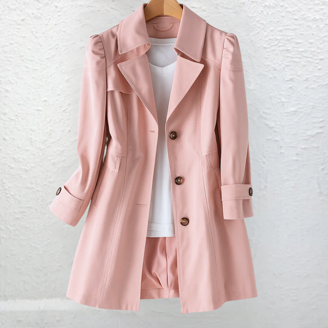 Ellice - Gabardina De Manga Larga Con Botones