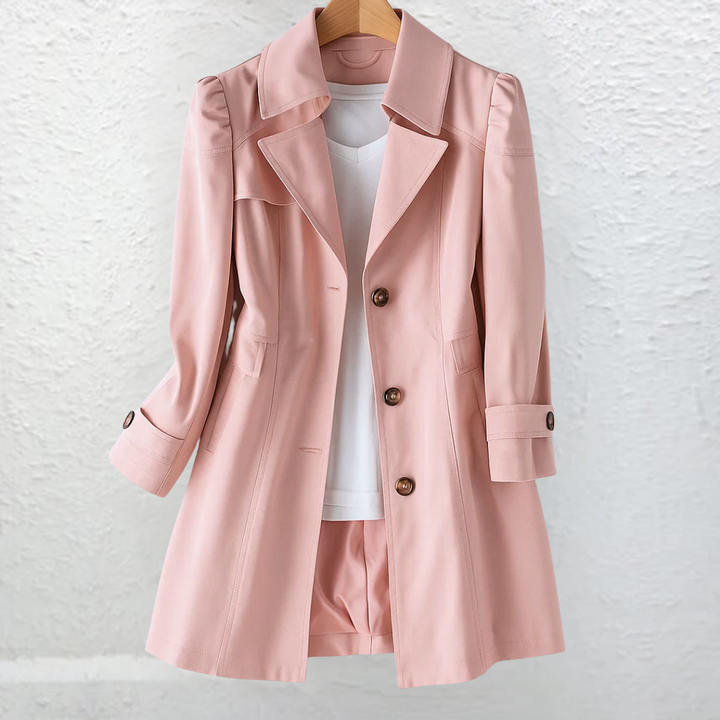 Ellice - Gabardina De Manga Larga Con Botones