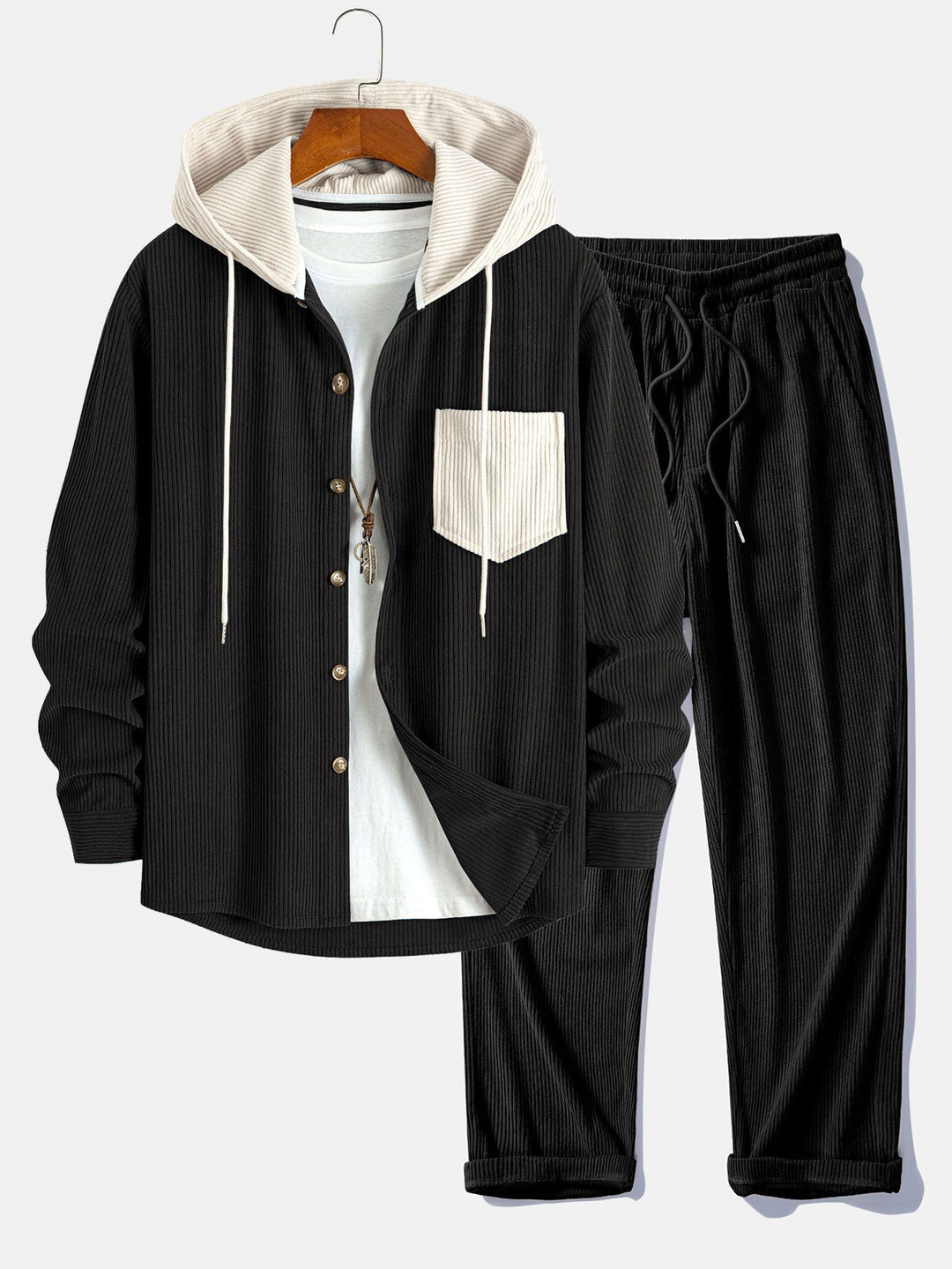 Cadmus - Conjunto De Camisa Con Capucha y Pantalones De Pana