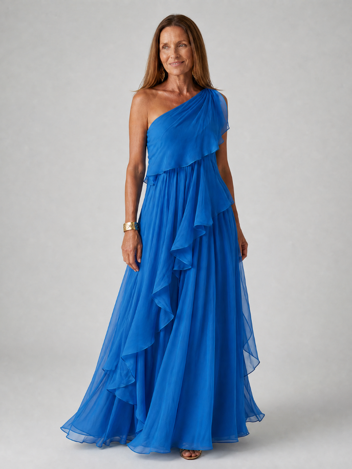 Seyma - Vestido Largo Con Volantes