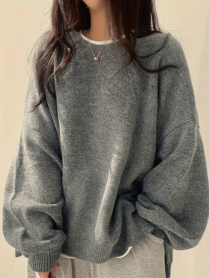 Pearline - Jersey De Cuello Redondo y Manga Larga