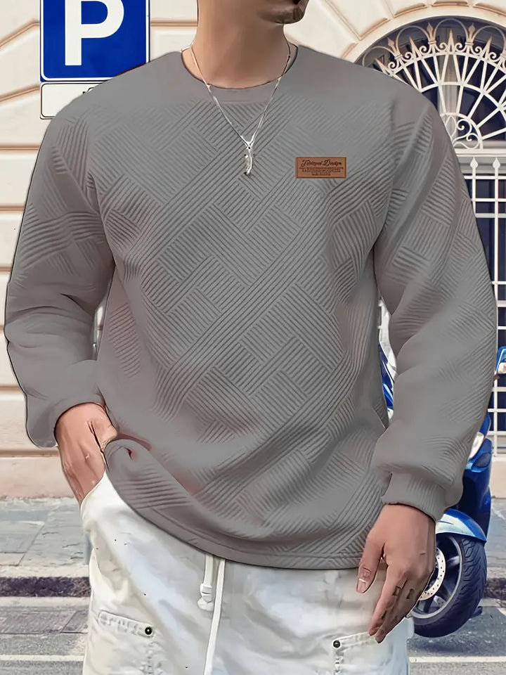 Malinga - Sudadera Informal Con Estampado Geométrico y Manga Larga