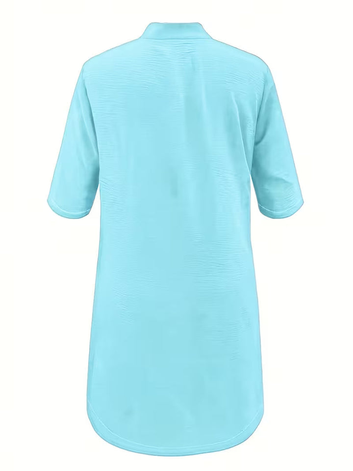 Keiniza - Vestido Camisero De Manga Corta