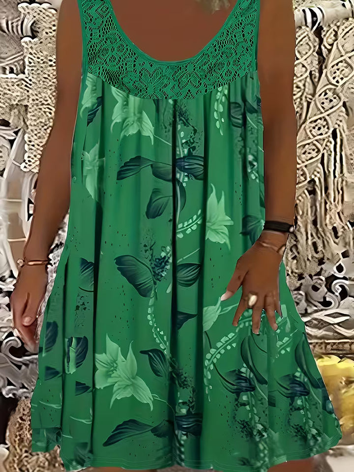 Samudri - Vestido Largo Holgado Sin Mangas y Con Cuello Redondo