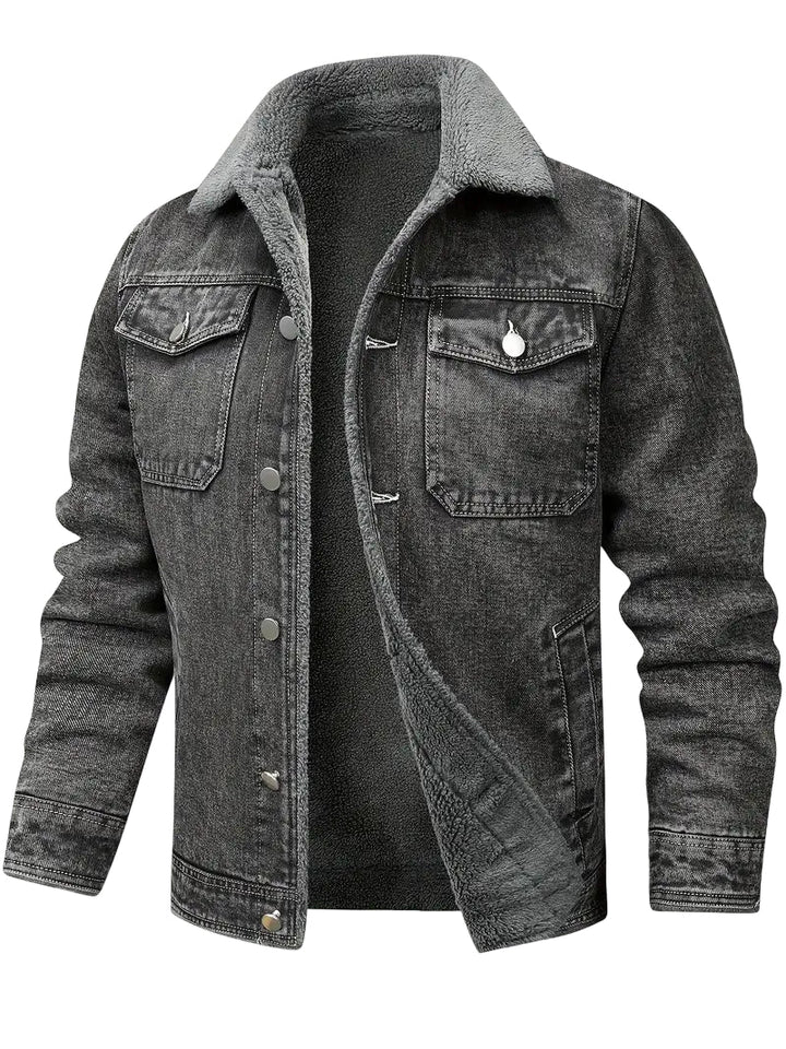 Geoffroy - Chaqueta Vaquera Vintage Con Forro Polar