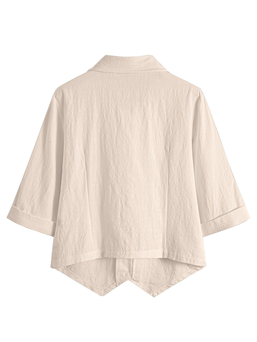 Maihuong - Camisa Holgada De Manga Corta Y Cuello Abierto