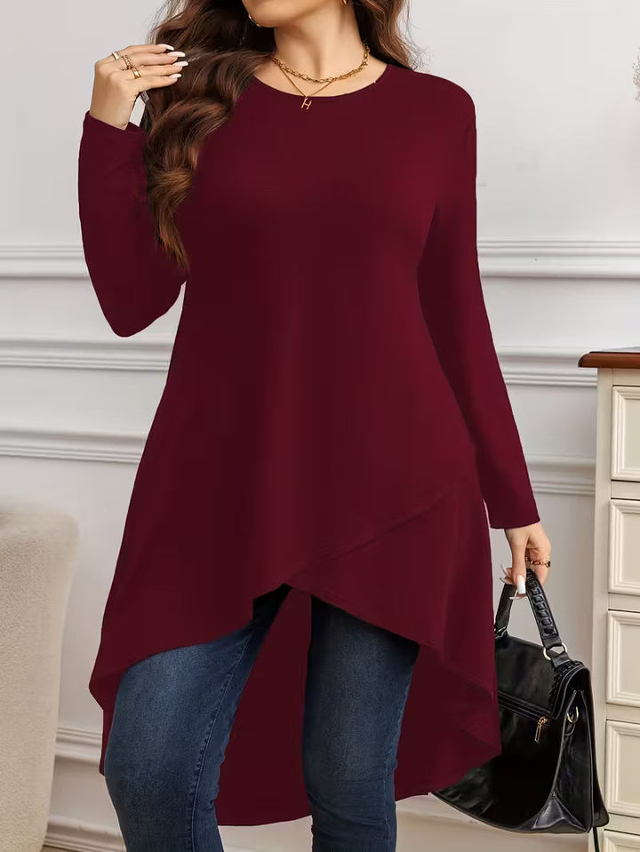 Neasa - Camiseta Elegante De Manga Larga