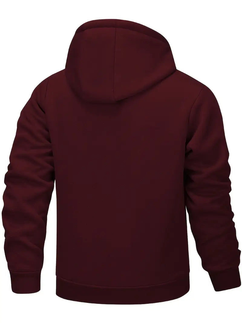 Helge - Sudadera Con Capucha y Cremallera De Manga Larga Informal
