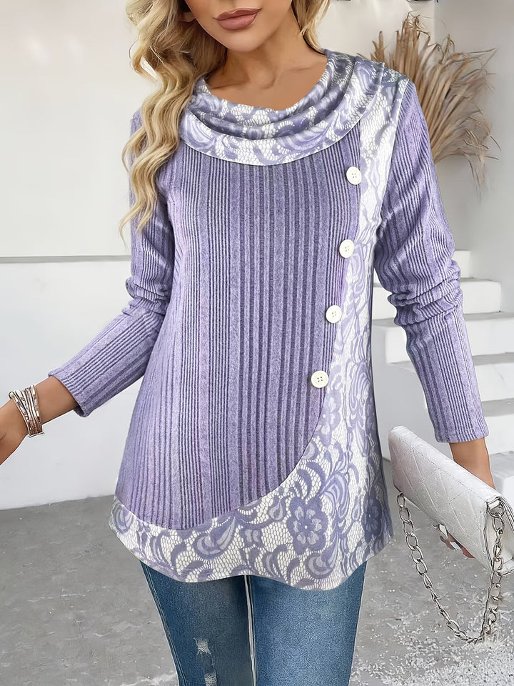 Lizeth - Camiseta De Manga Larga Y Cuello Redondo