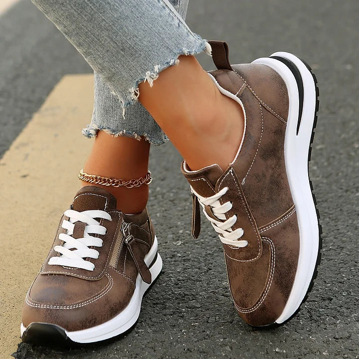Maila - Cómodas Zapatillas Deportivas Con Cremallera Lateral