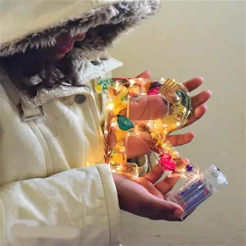 PetalLume - Lámpara De Noche De Resina Con Flores Hechas a Mano