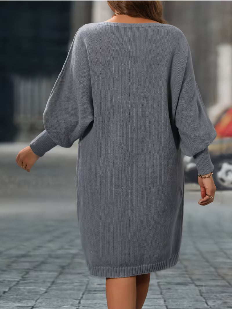 Enkeleida - Vestido De Invierno Con Estampado Geométrico En Forma De Rombo