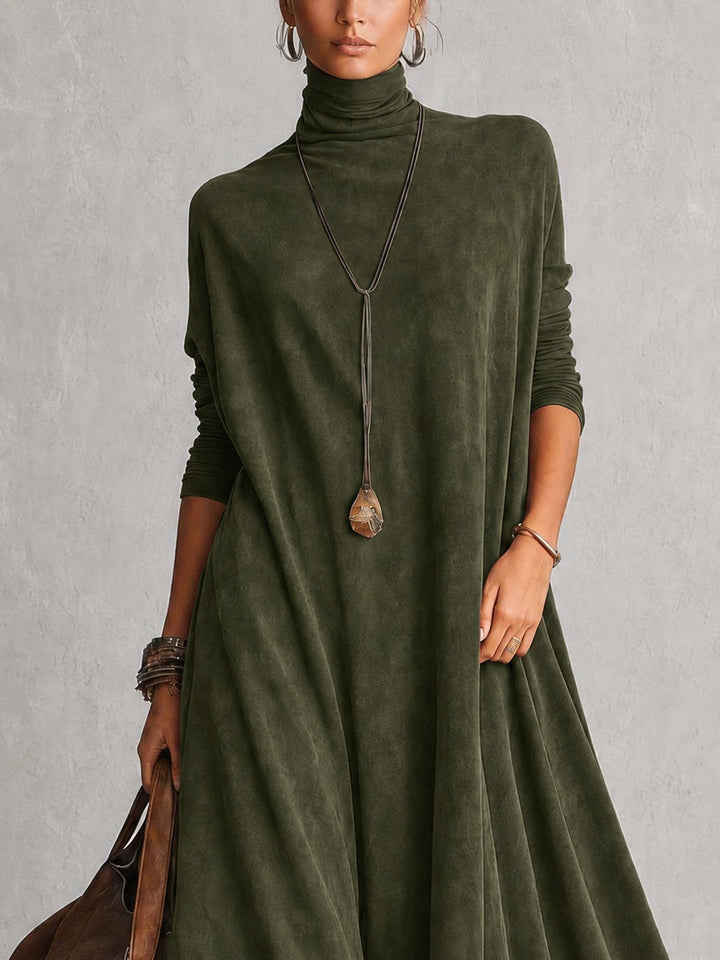 Albria - Vestido Largo de Manga Larga con Estilo Vintage
