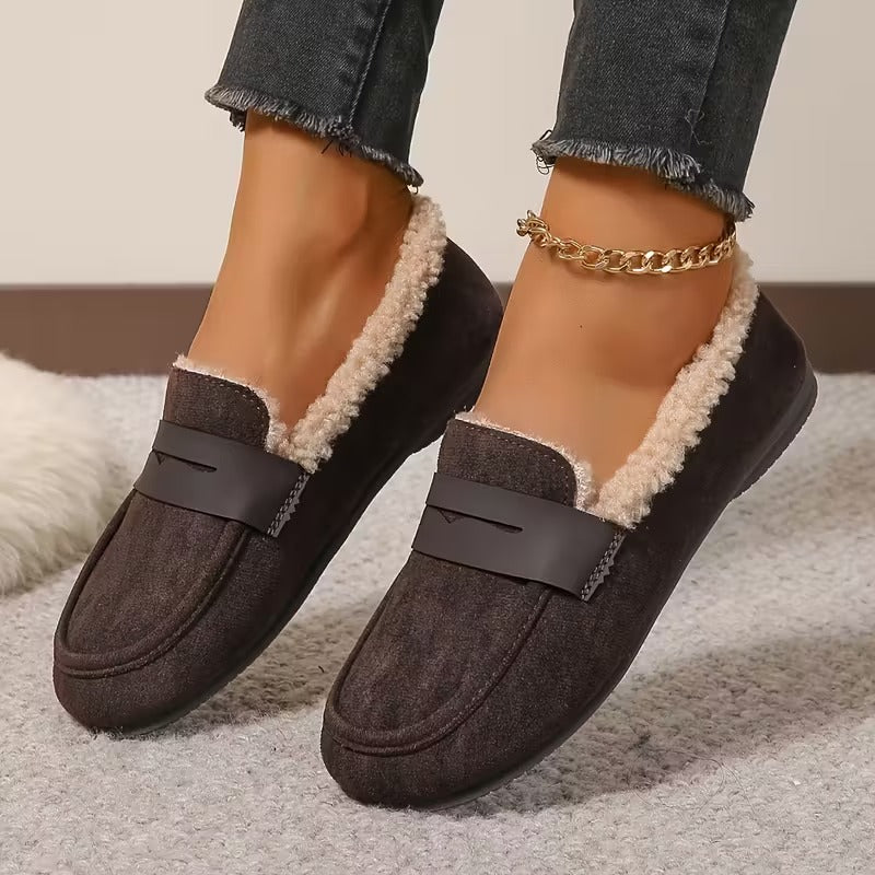 Deren - Mocasines Antideslizantes Con Forro Polar