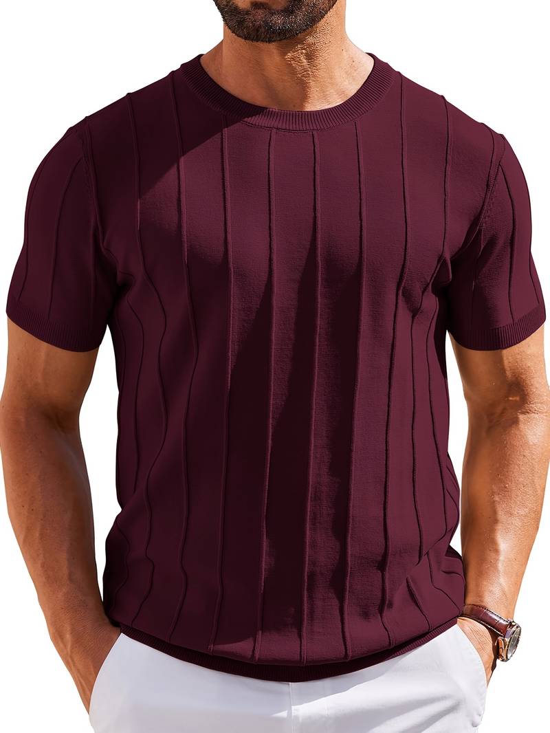 Sang - Camiseta De Punto De Verano Con Cuello Redondo