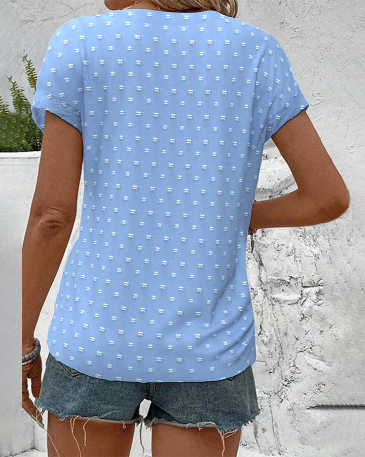 Nariya - Camisa de Cuello en V con Botones