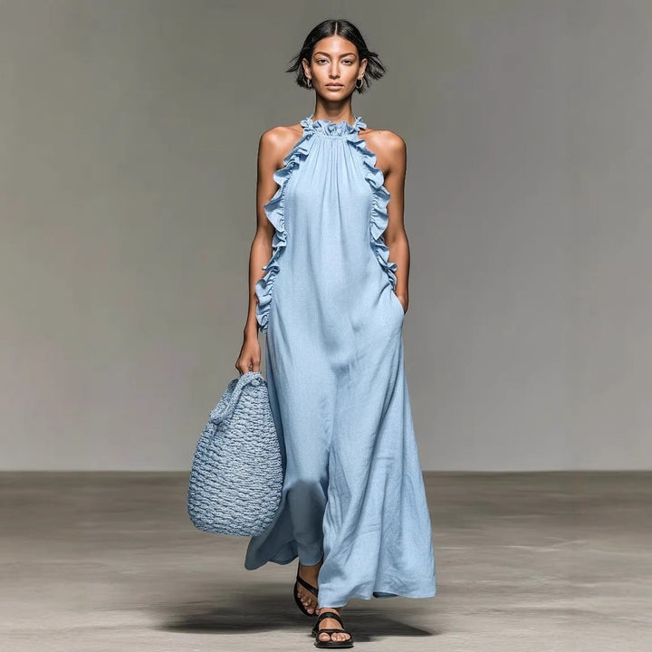 Vasara - Vestido Largo De Estilo Bohemio Con Volantes