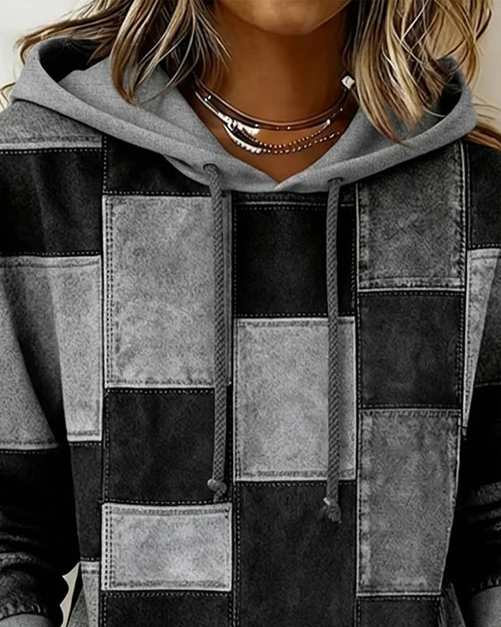 Yaralyn - Sudadera con Capucha de manga Larga y Estampado a Cuadros